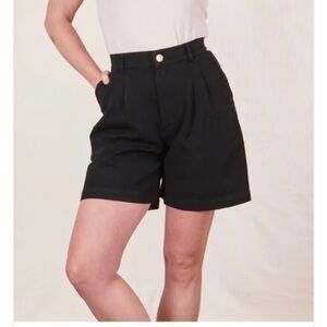 Big Bud Press High Waist Black Trouser Shorts